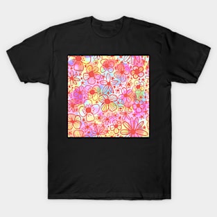 Retro Watercolour Floral T-Shirt